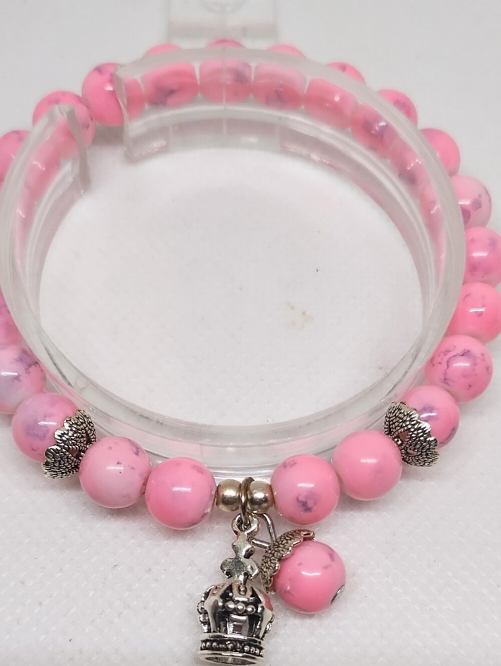 Women's Bracelet Beaded Beads Pink Jewelry‎ New G22